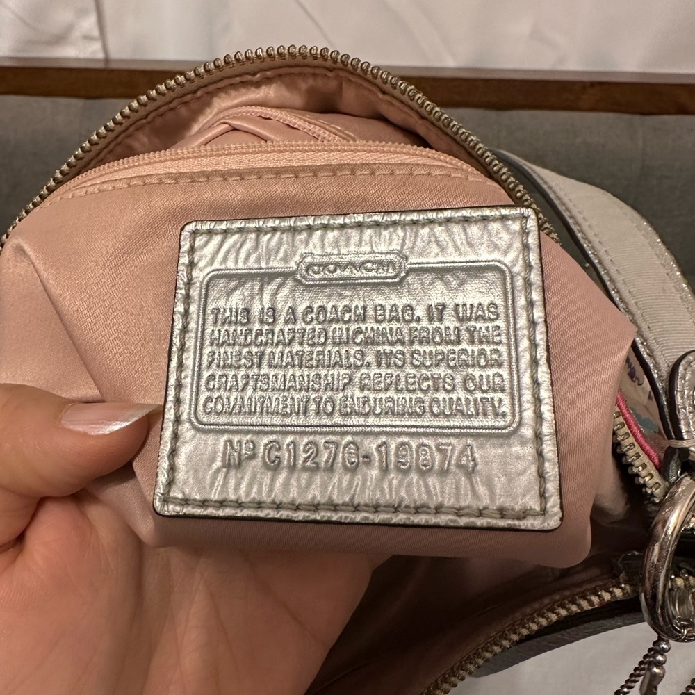 Coach Poppy Multi Signature Ikat Hippie shoulder bag, style number 19874 - Picture 5 of 7